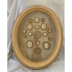 RARE Vintage Framed Antique Grand Tour Plaster Intaglios Cameos Cameo Art Italy